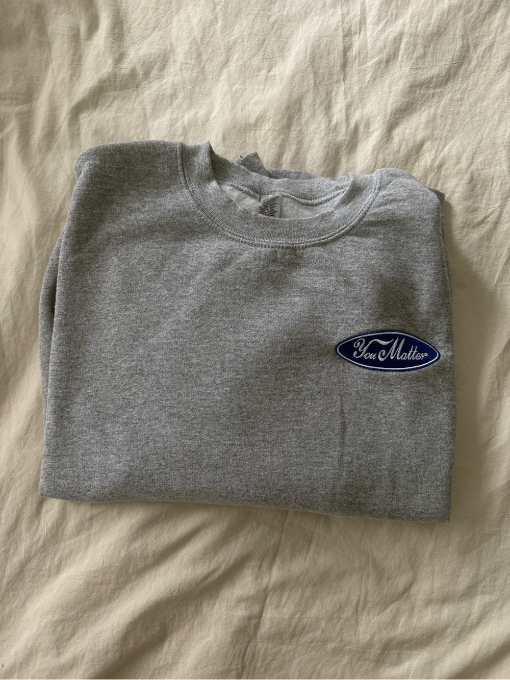 you matter embroidered crewneck
